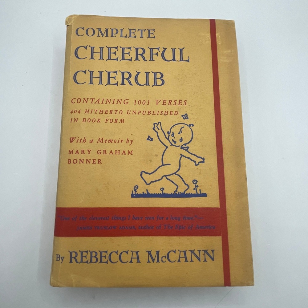 Complete‎ Cheerful Cherub Rebecca McCann 1945 Hardcover 1001 Verses Dust Jacket